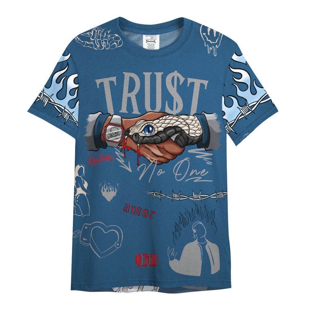 Shirt To Match Rare Air 3s - Snake Trust No One All Over Print