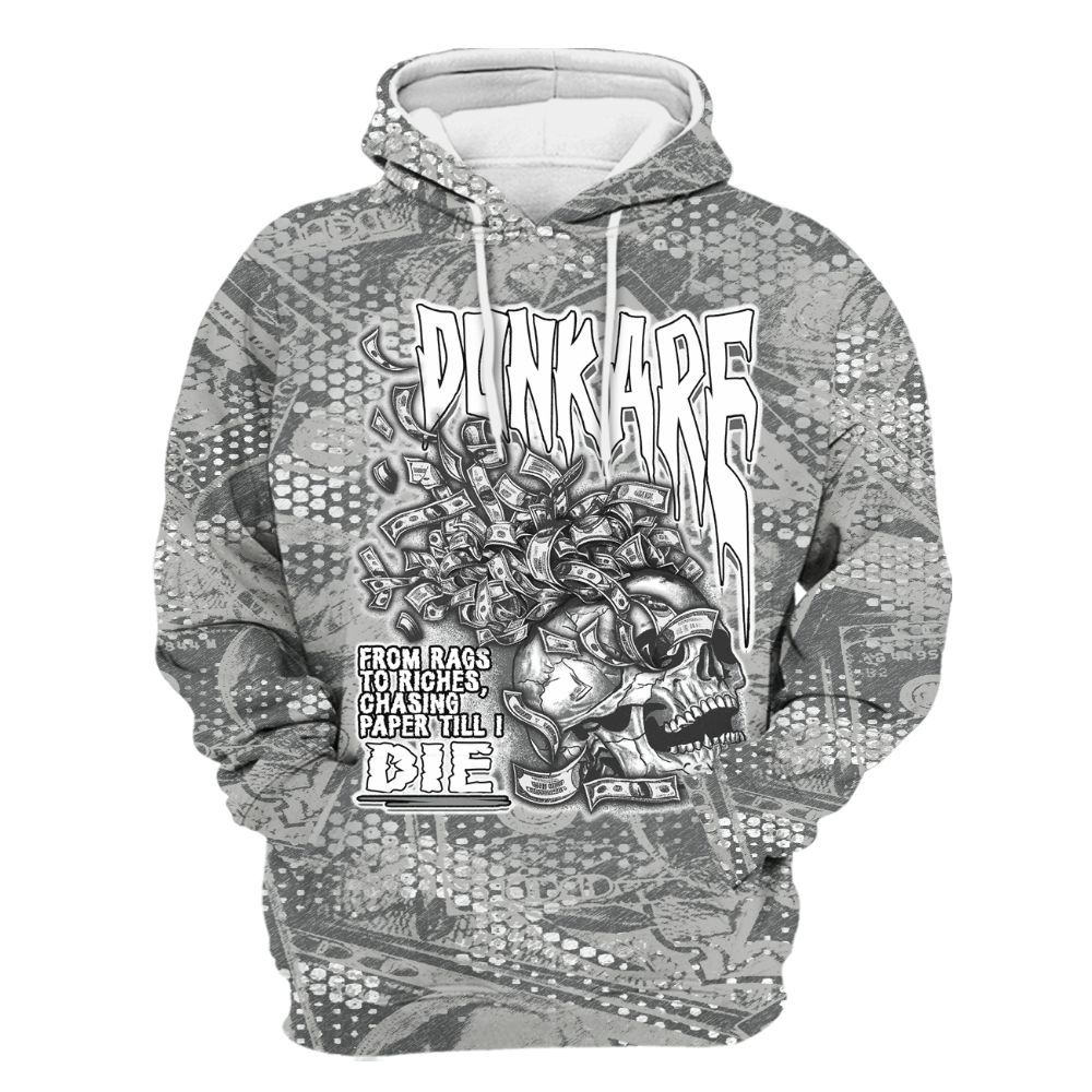 Hoodie To Match Retro Wet Cement 4s - From Rags To Riches All Over Print