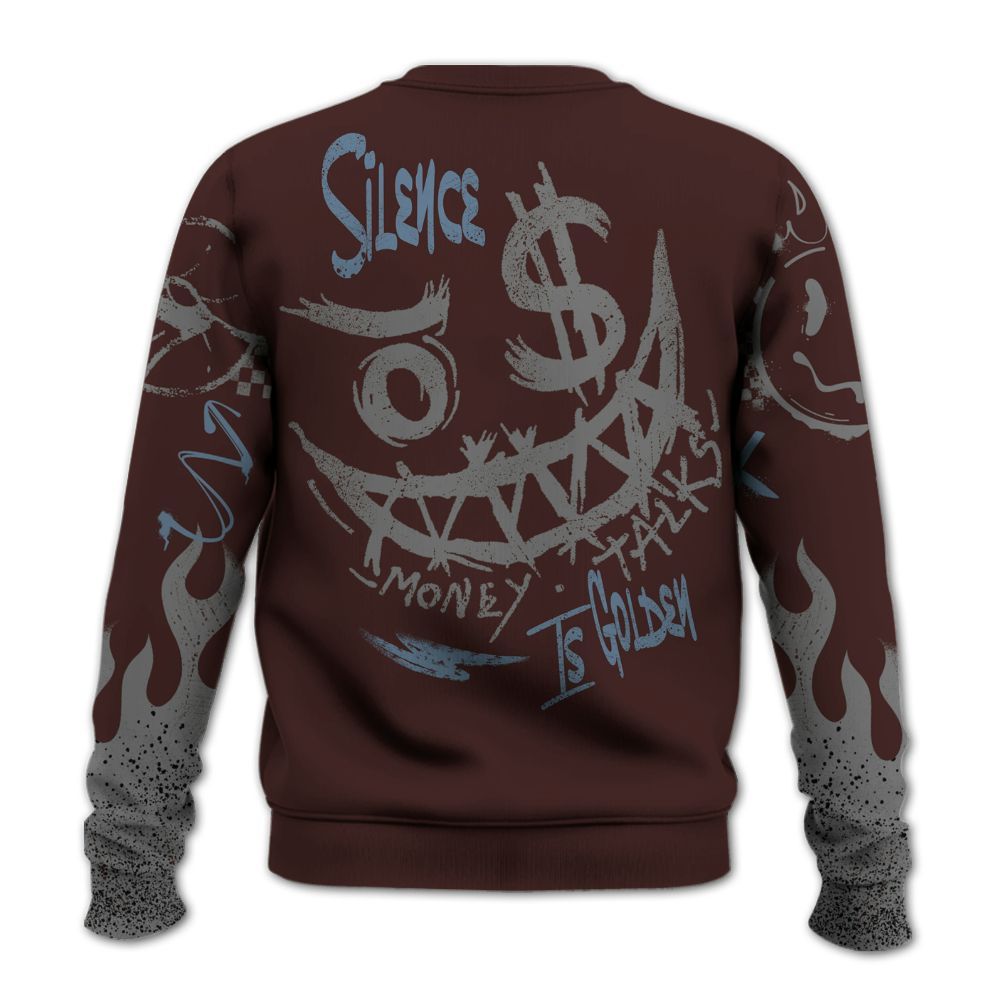 Sweatshirt To Match Burgundy 5s - Mouth Burning Street Style All Over Print