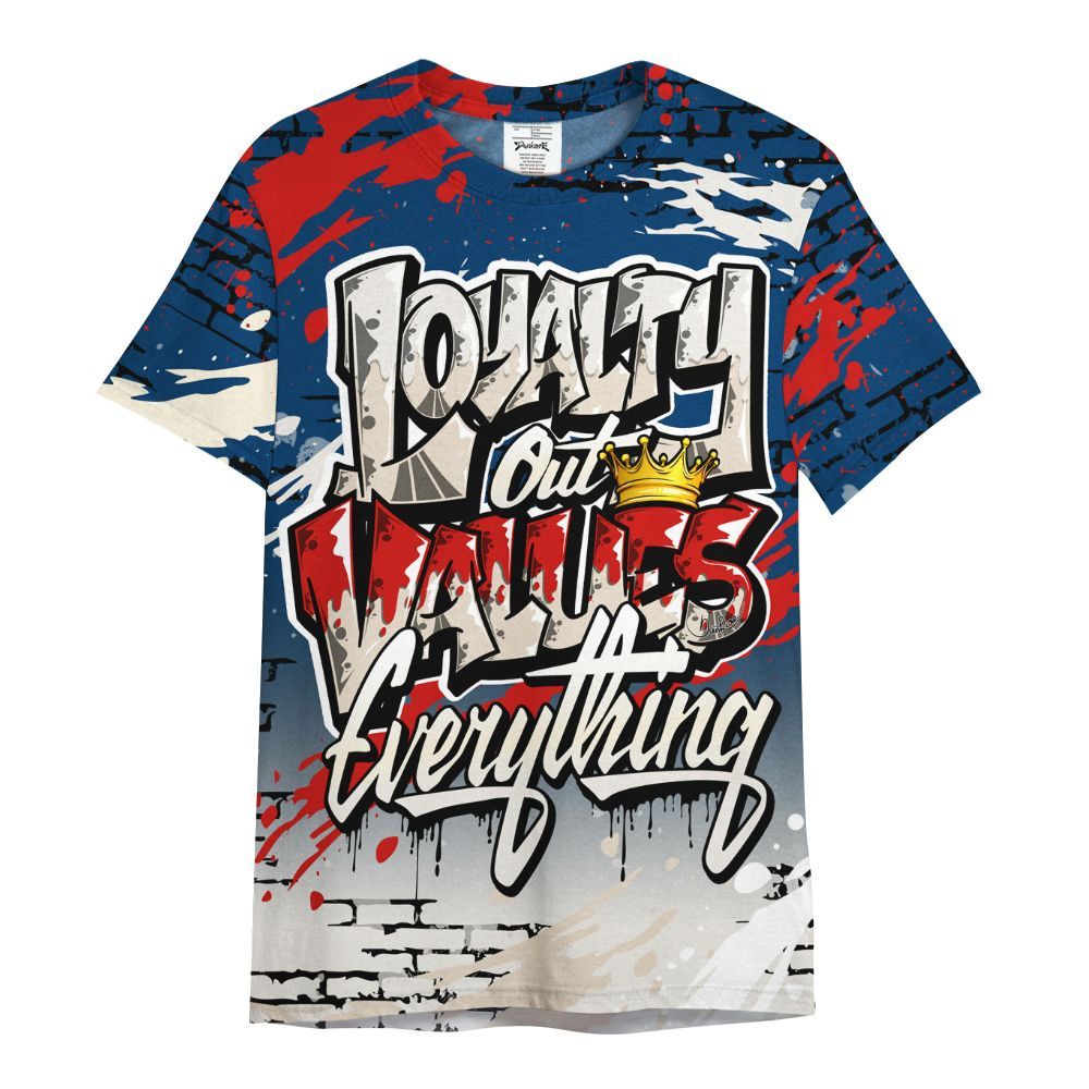 Shirt To Match Retro Rare Air 11s - Values Of Loyalty Drip All Over Print
