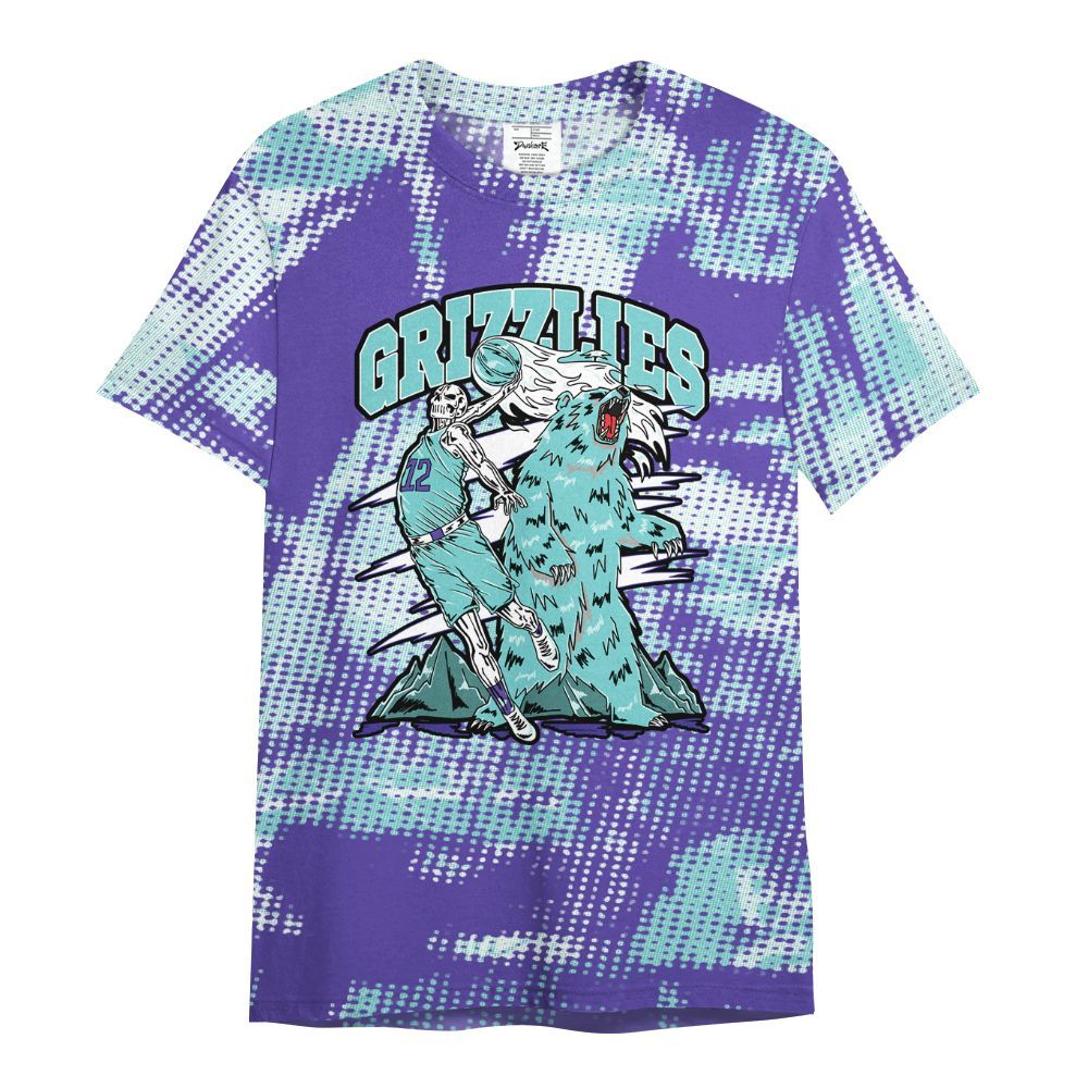Shirt To Match Low Hornets 1s - Grizzly Bear Skeleton Brown Sugar All Over Print