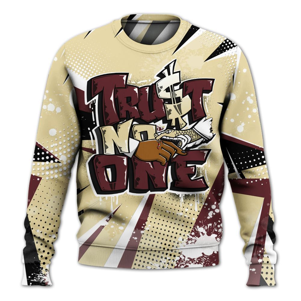 Sweatshirt To Match Women Phantom 12s - Poly Trust No One Dripping All Over Print