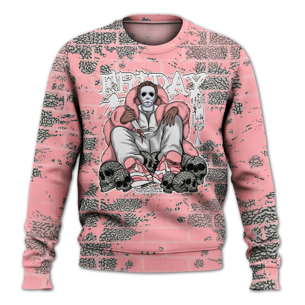 Sweatshirt To Match Retro Wings 3s - Friday Brick All Over Print