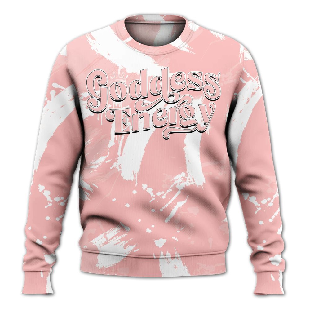 Sweatshirt To Match Low Legend Pink 11s - Goddess Energy Retro All Over Print