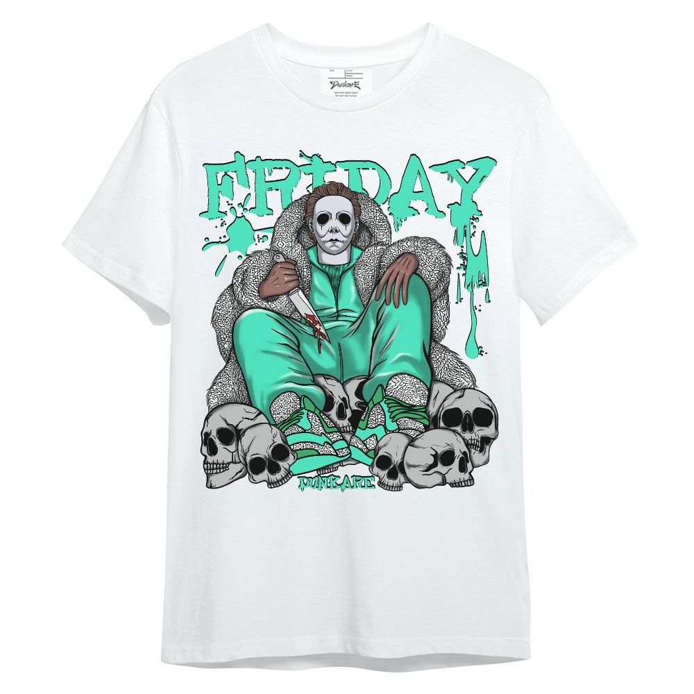 Shirt To Match Black Green Glow 3s - Scary Friday Unisex Shirt