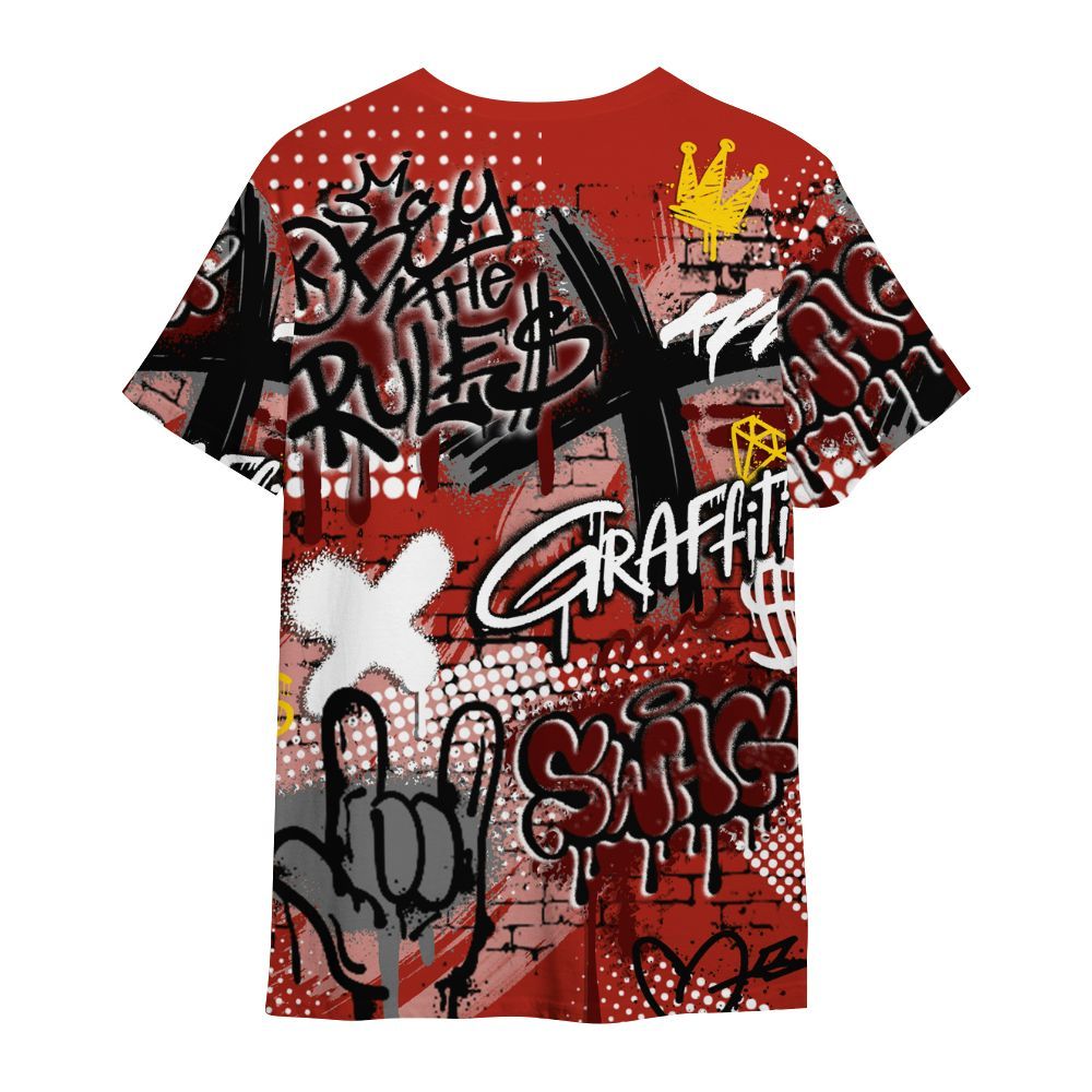 Shirt To Match SP Firewood Orange 4s - True It Real Graffiti Streetwear All Over Print