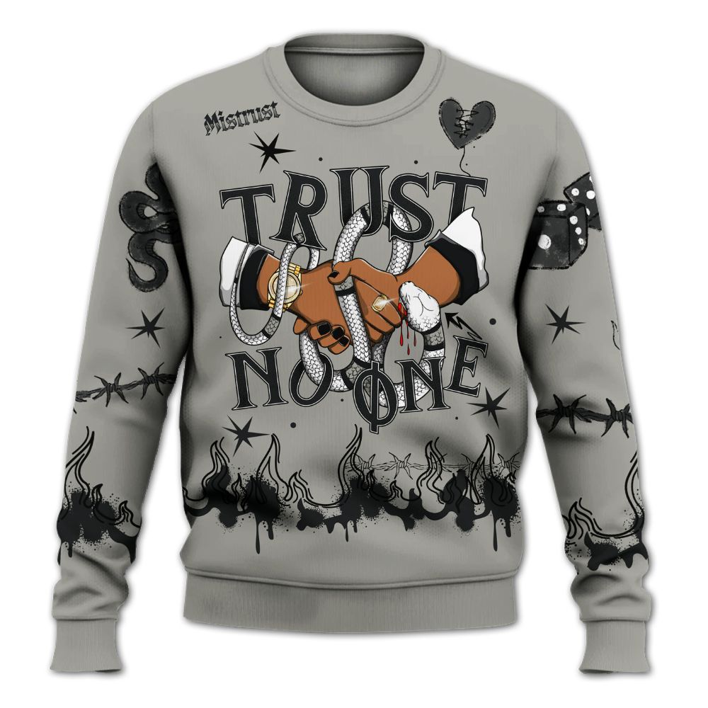 Sweatshirt To Match High Satin Shadow 1s - Trust No One Snake-Bite Doodle Crayon All Over Print