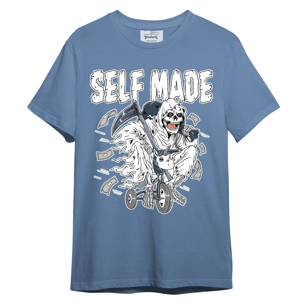 Shirt To Match Low Diffused Blue 11s - Self Make Skeleton Unisex Shirt