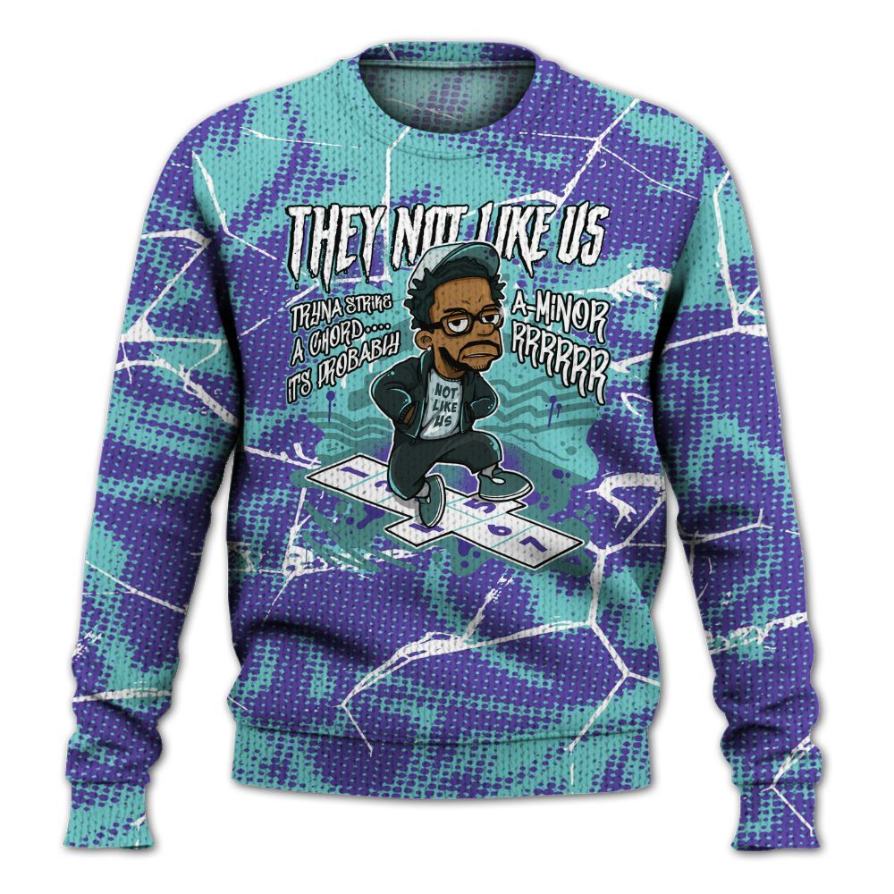 Knitted Sweater To Match Low Hornets 1s - Hopscotch Dislike Us Graphic Crack