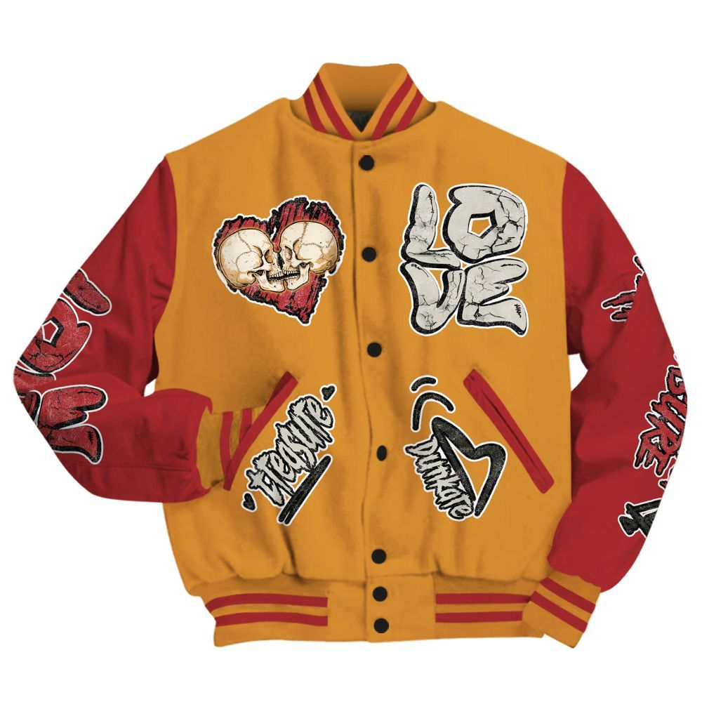 Varsity Jacket To Match Air Max Plus Sunset Swarovski - Skull Bear All Over Print