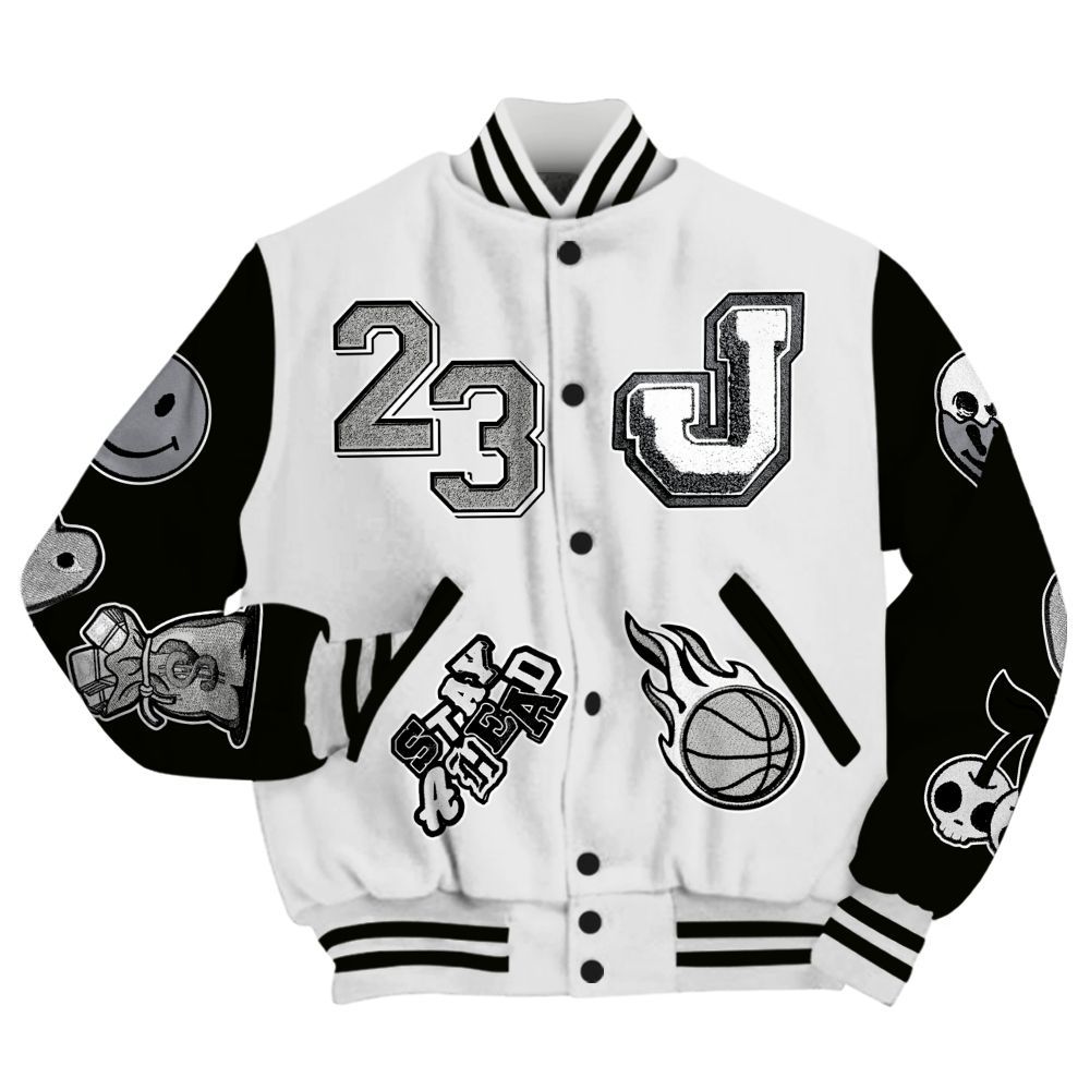 Varsity Jacket To Match Baroque Brown 12s - Hustles Money Number 23 All Over Print