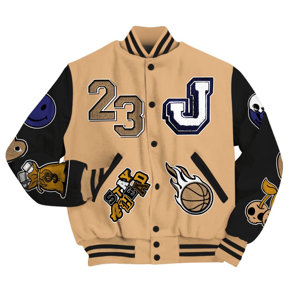 Varsity Jacket To Match SE Afrobeats 7s - Hustles Money Number 23 All Over Print