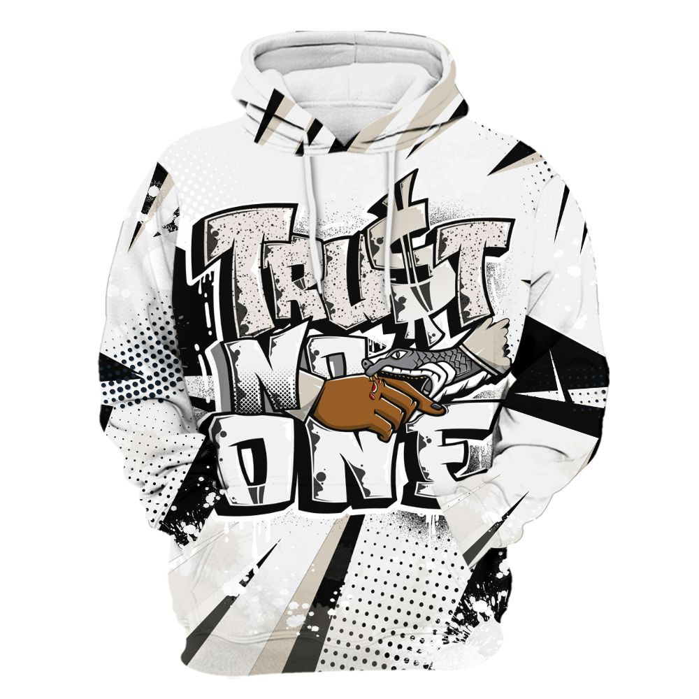 Hoodie To Match Retro Reverse Metallic 5s - Poly Trust No One Dripping All Over Print