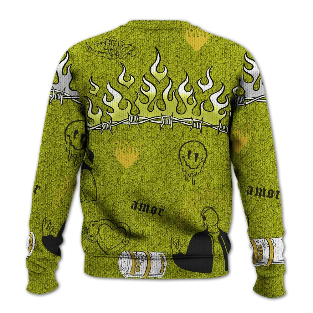 Knitted Sweater To Match Dunk Low QS Halloween Skull - Snake Trust No One