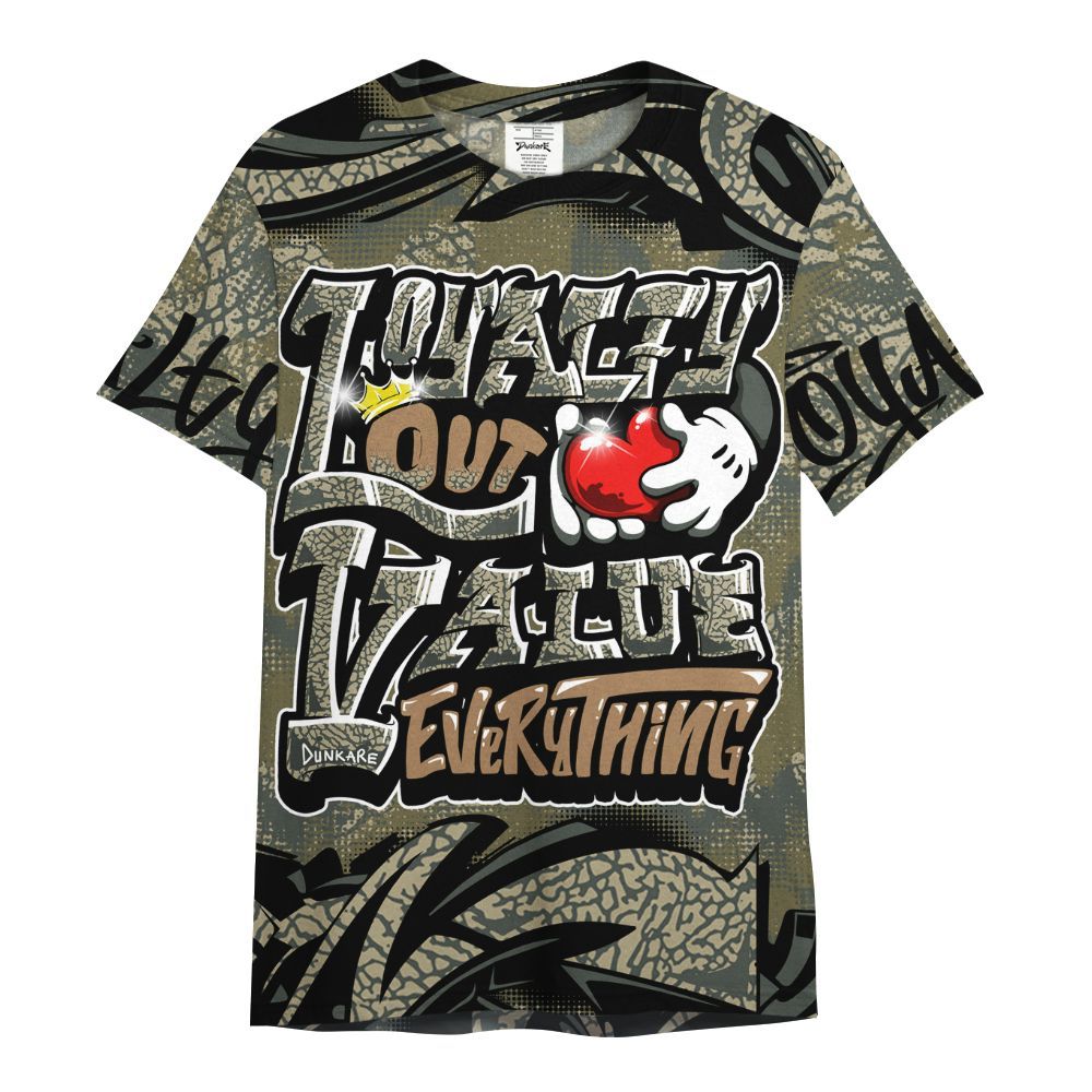 Shirt To Match Retro Family Affair 3s - Loyalty Out Value Graffiti All Over Print