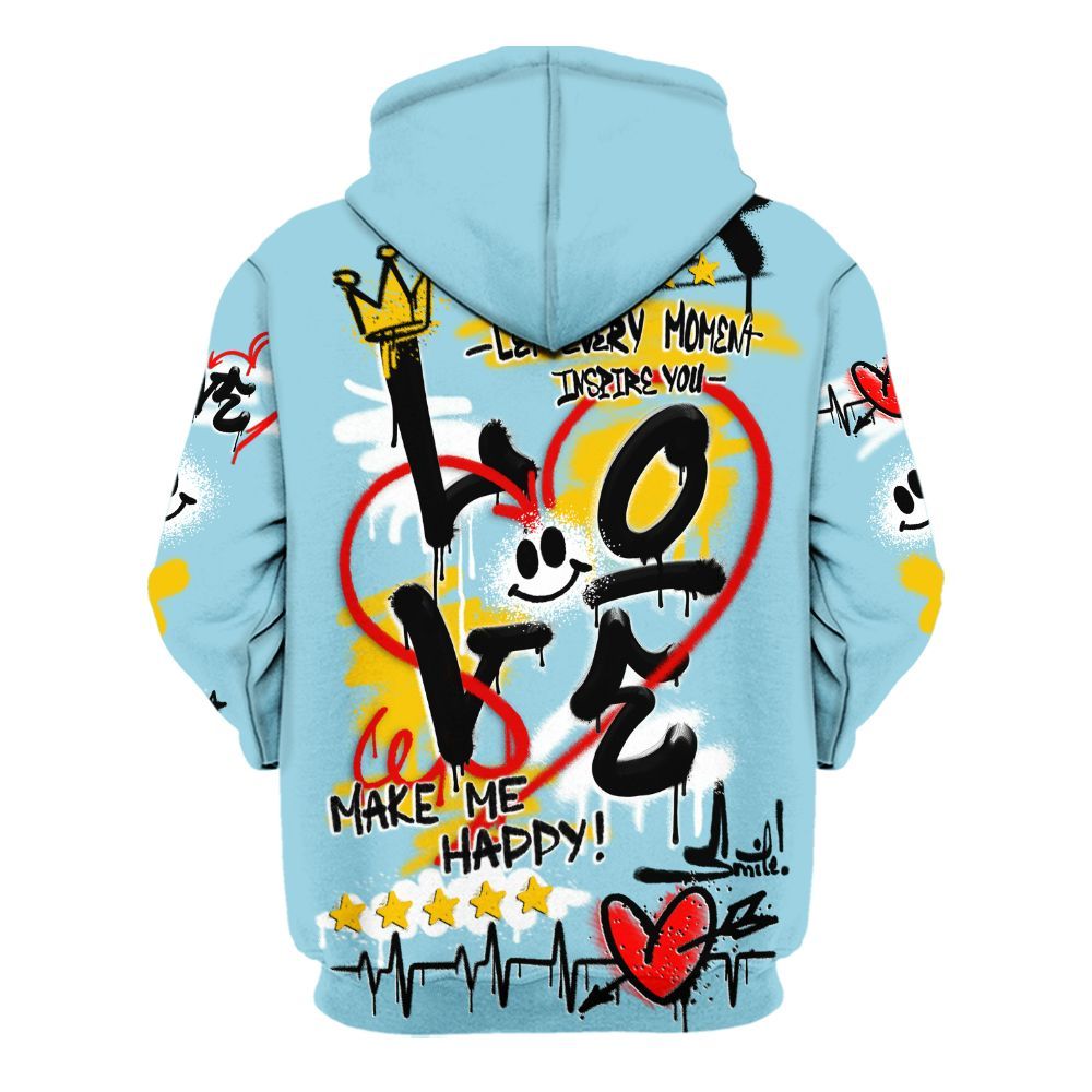 Hoodie To Match Dunk High Homer Simpson - Happy Love Beats Graffiti Streetwear All Over Print