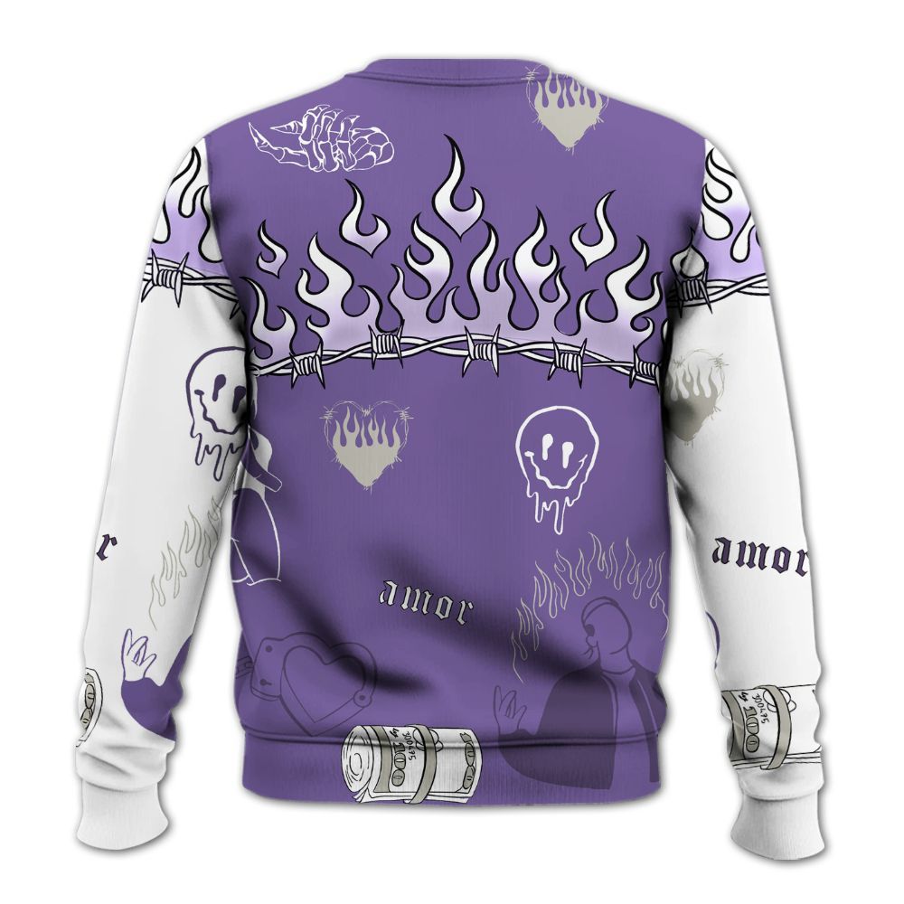 Sweatshirt To Match Dunk Low Black Raspberry - Snake Trust No One All Over Print