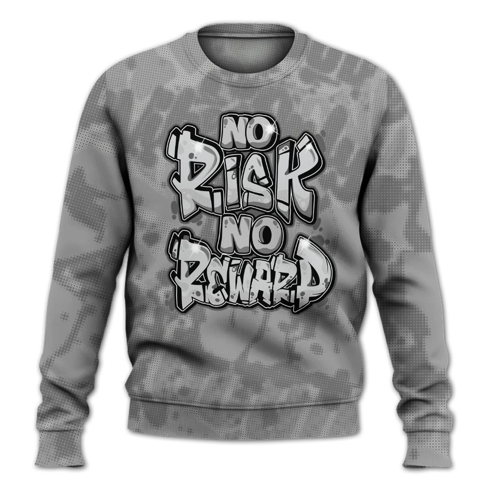 Sweatshirt To Match Black Wolf Grey 12s - No Risks No Reward Street All Over Print