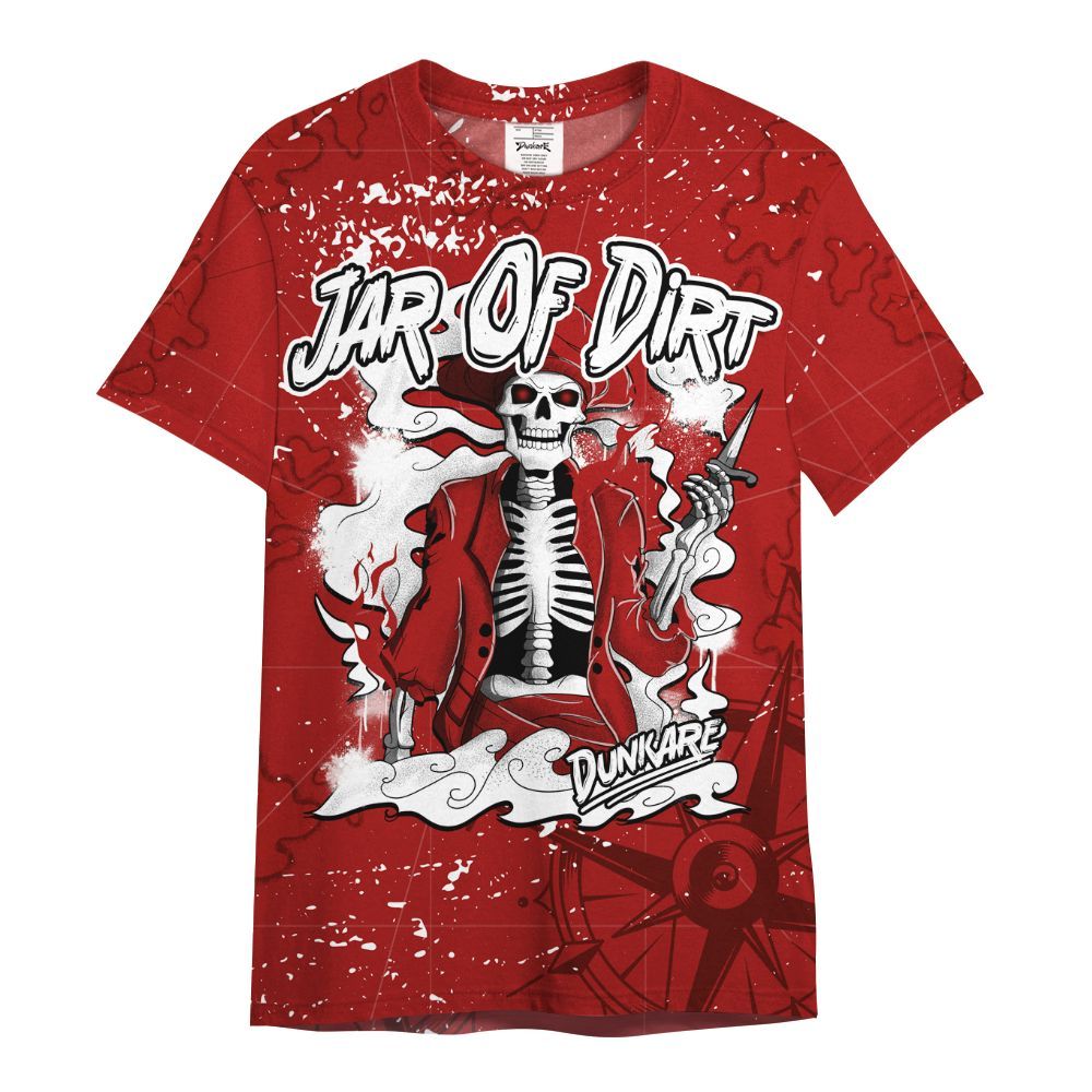 Shirt To Match Red Taxi 12s - Skeleton Jar Of Dirt Retro Red Taxi 12s Outfit All Over Print
