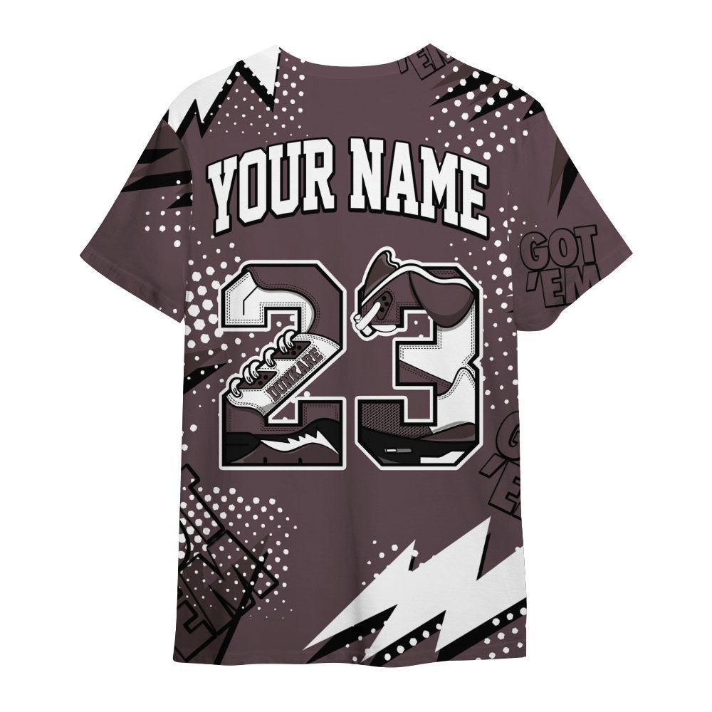 Shirt To Match AMM Black 3s - Custom Name Number 23 5s All Over Print