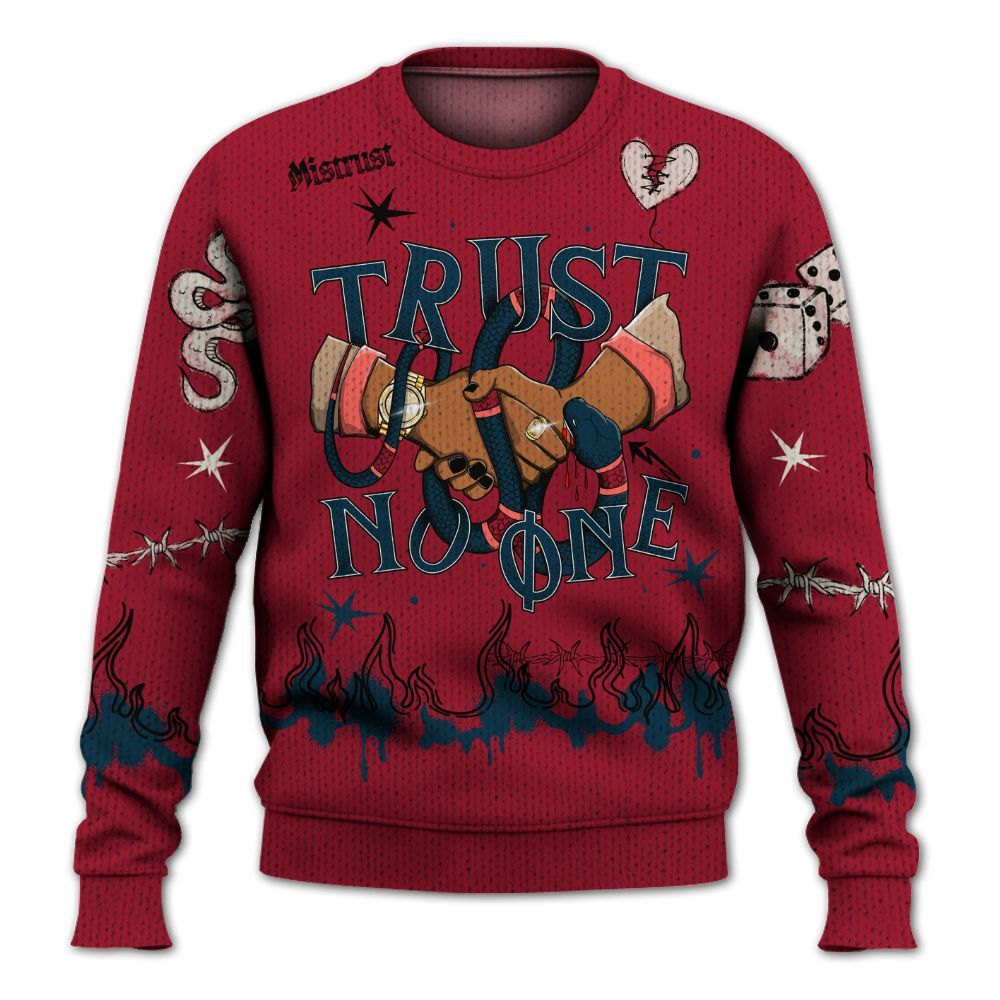 Knitted Sweater To Match Mid Multi Color 2022 1s - Trust No One Snake-Bite Doodle Crayon