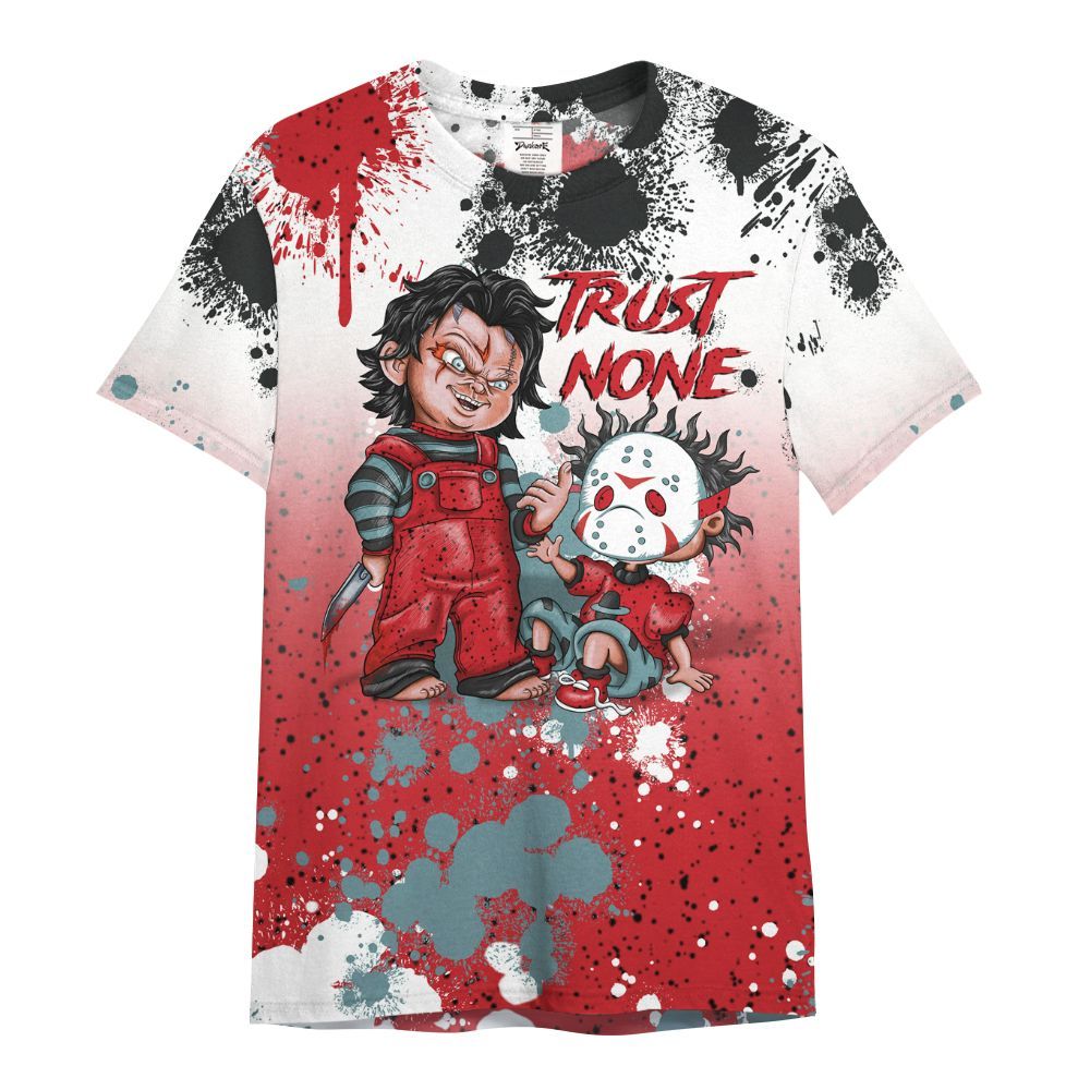 Shirt To Match Retro Halloween 5s - Trust No One Scary All Over Print