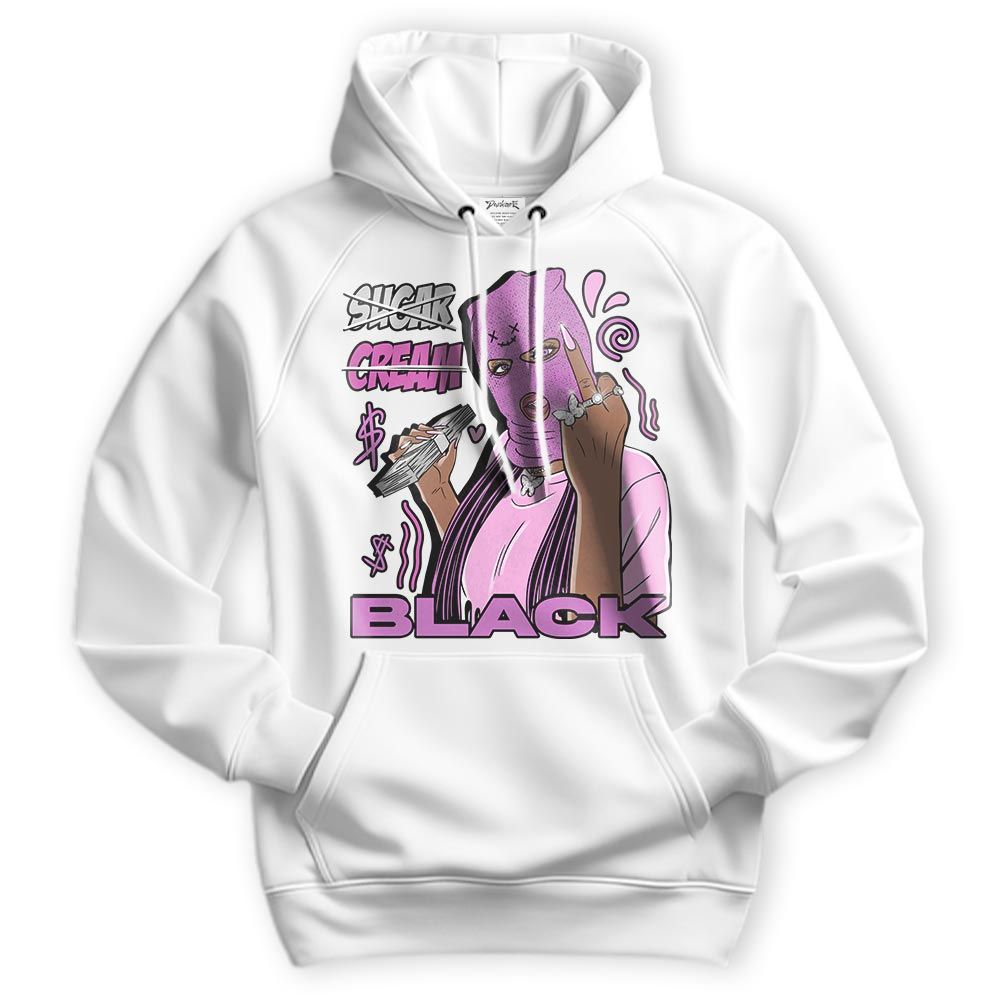Sweatshirt To Match Hyper Violet 4s Hoodie - Black Sugarcream Unique Hoodie Unisex