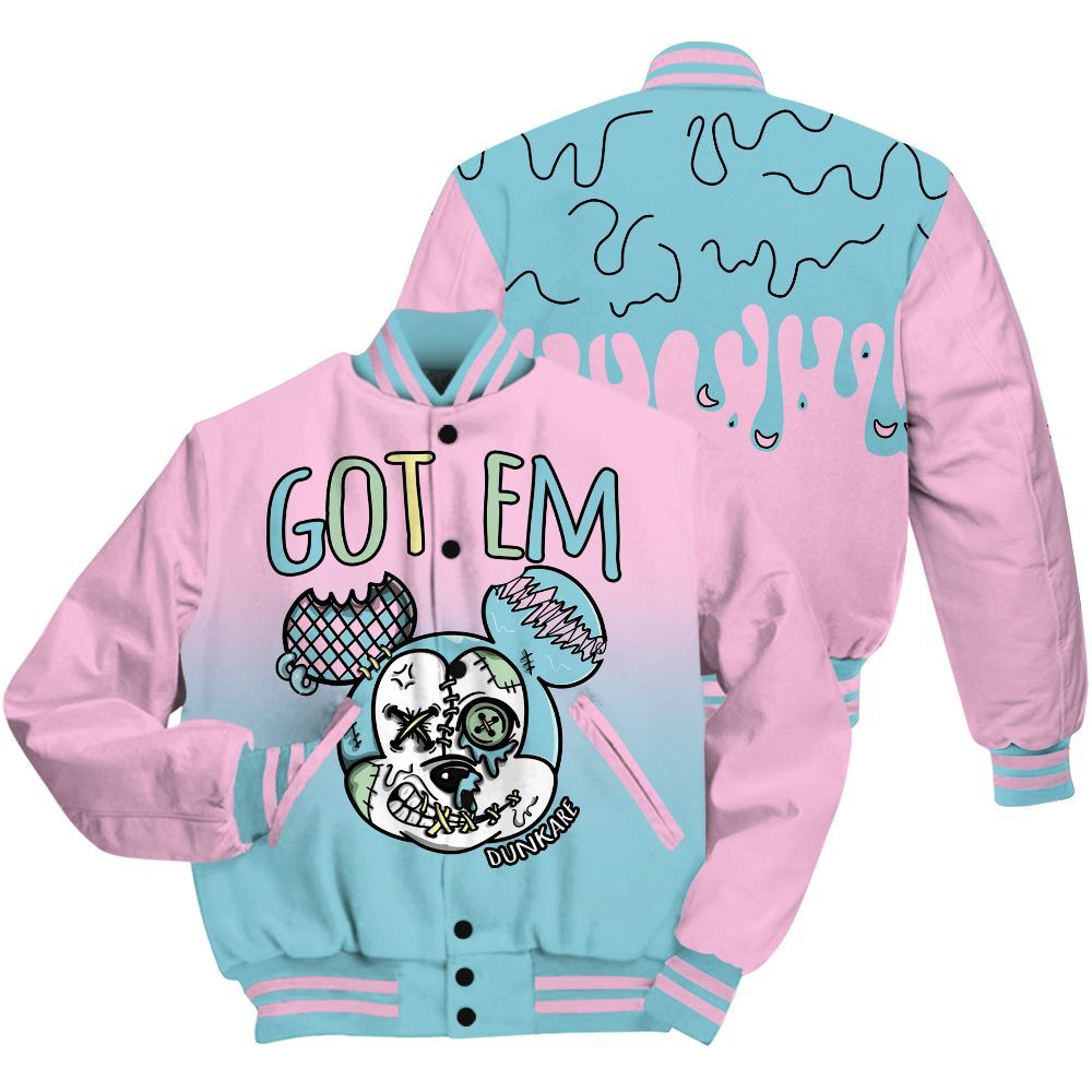 Varsity Jacket To Match SB Dunk Low Visty Shirt, Got Em Dripping All Over Print