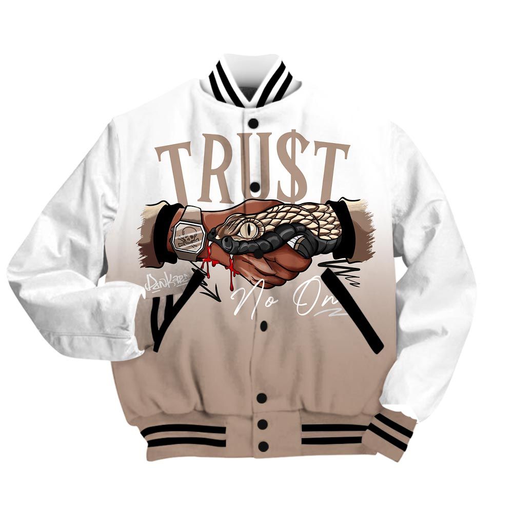 Varsity Jacket To Match Varsity Jacket Snake Trust No One Drip, OG Latte 1s - To Match Sneaker OG Latte 1s 2504 NCT