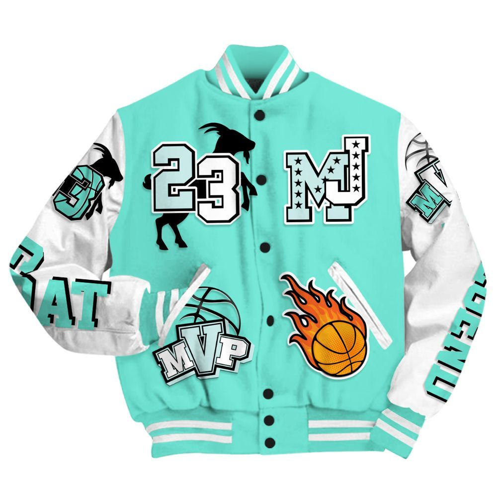 Varsity Jacket To Match Retro Low Igloo 11s - 23 Goat MVP Basketball All Over Print