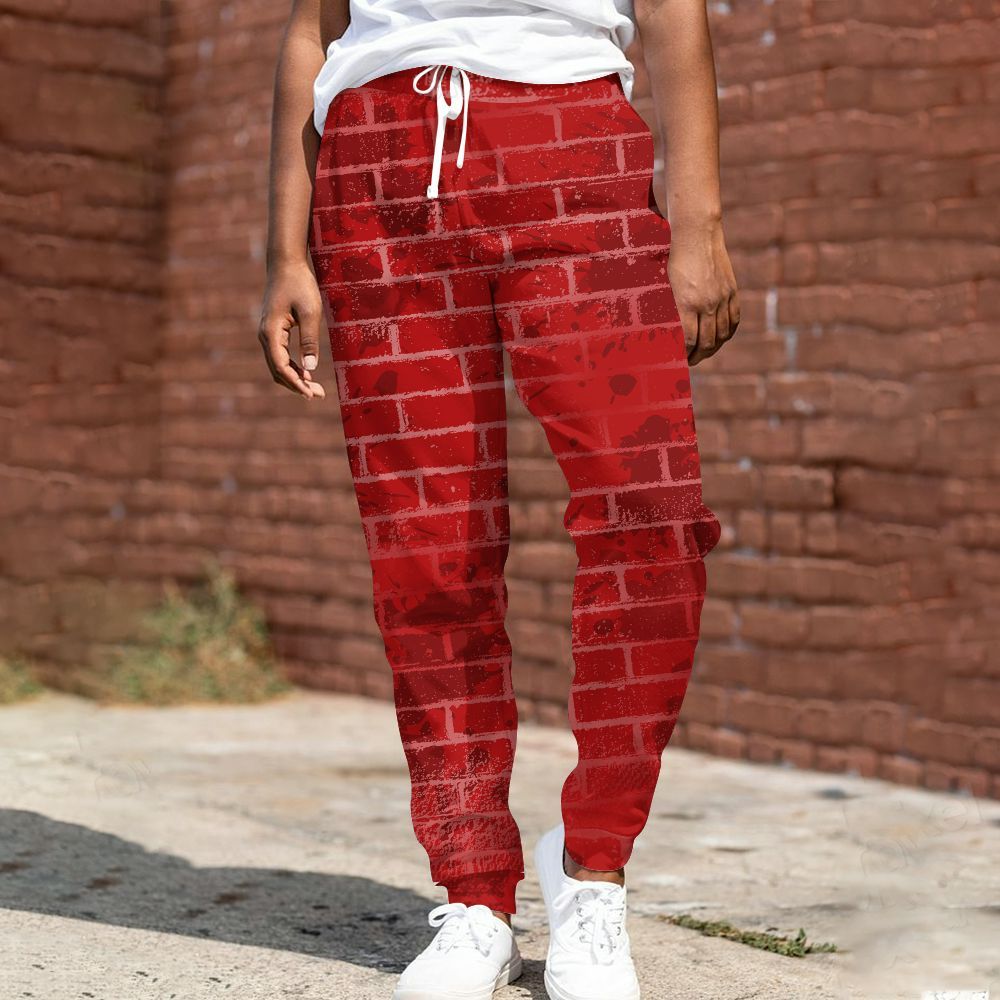 Sweatpant To Match Red Taxi 12s - Brick All Over Print
