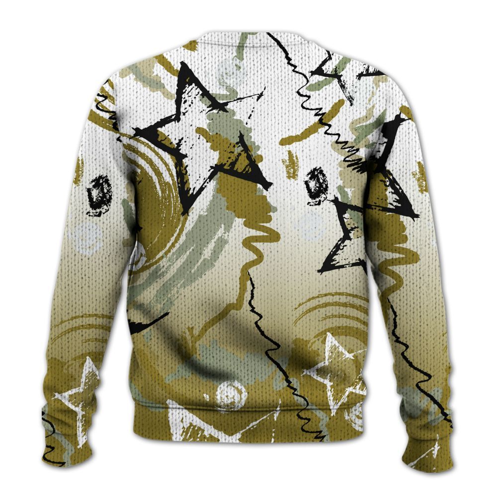 Knitted Sweater To Match Air Flightposite Metallic Gold - Grind Shine Later Drip