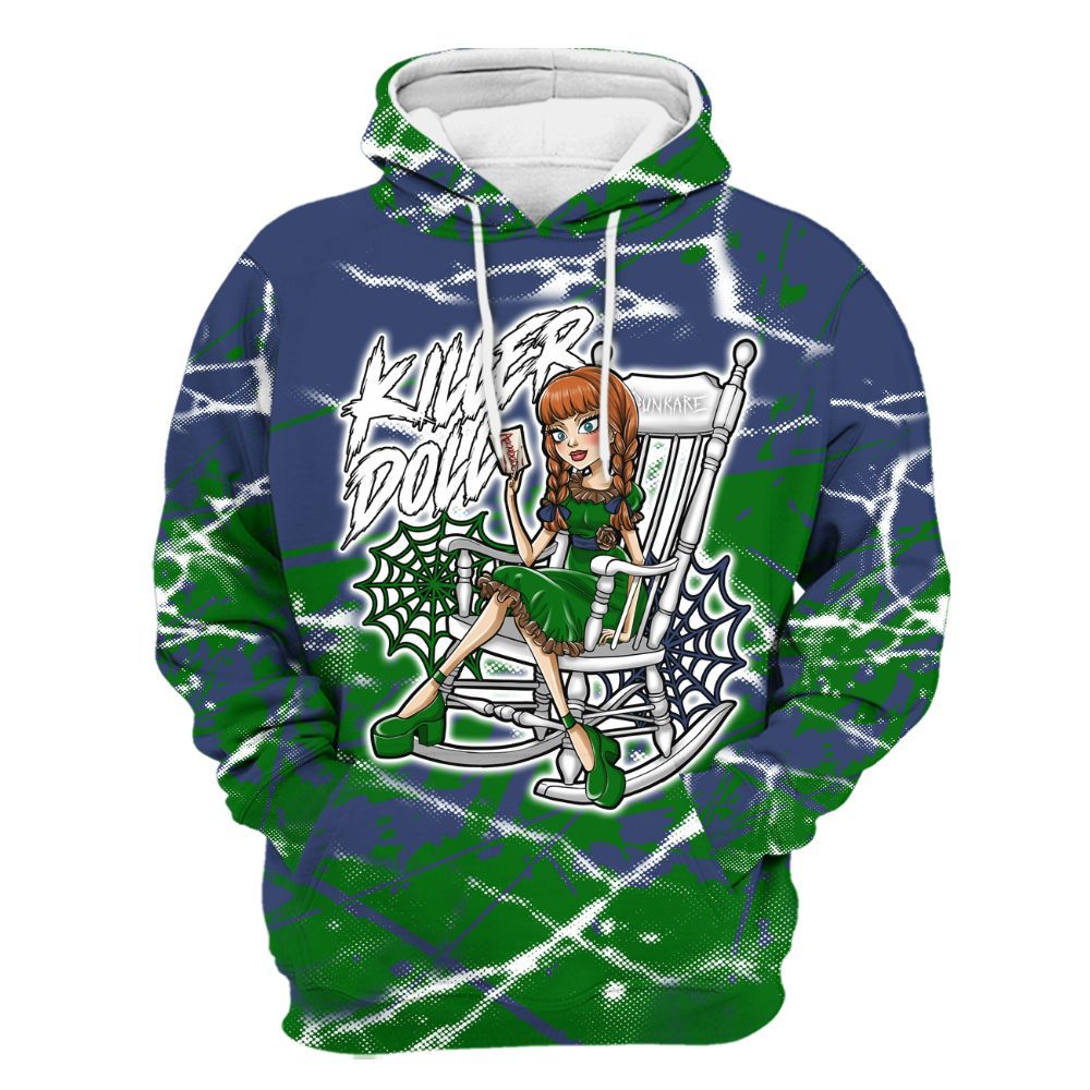 Hoodie To Match Midnight Navy 13s - Killer Doll-A Halloween Profound All Over Print