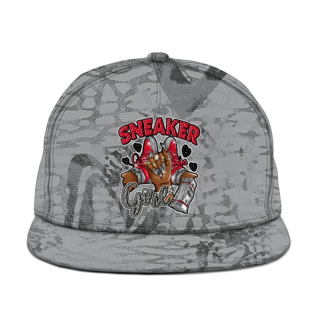 Snapback To Match Black Cement 3s - Sneakerz Girlz Heart Grunge Graphic