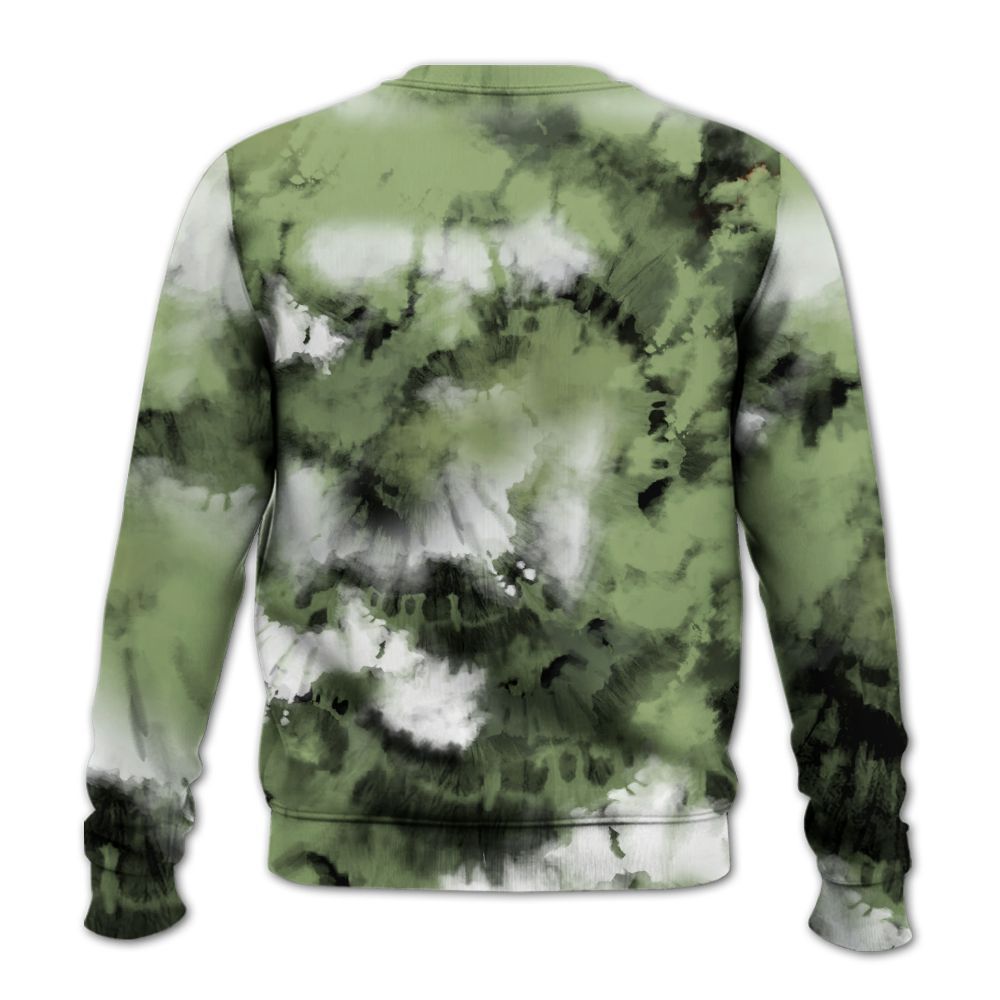 Sweatshirt To Match Oil Green 4s - God Blessed Tie Dye All Over Print
