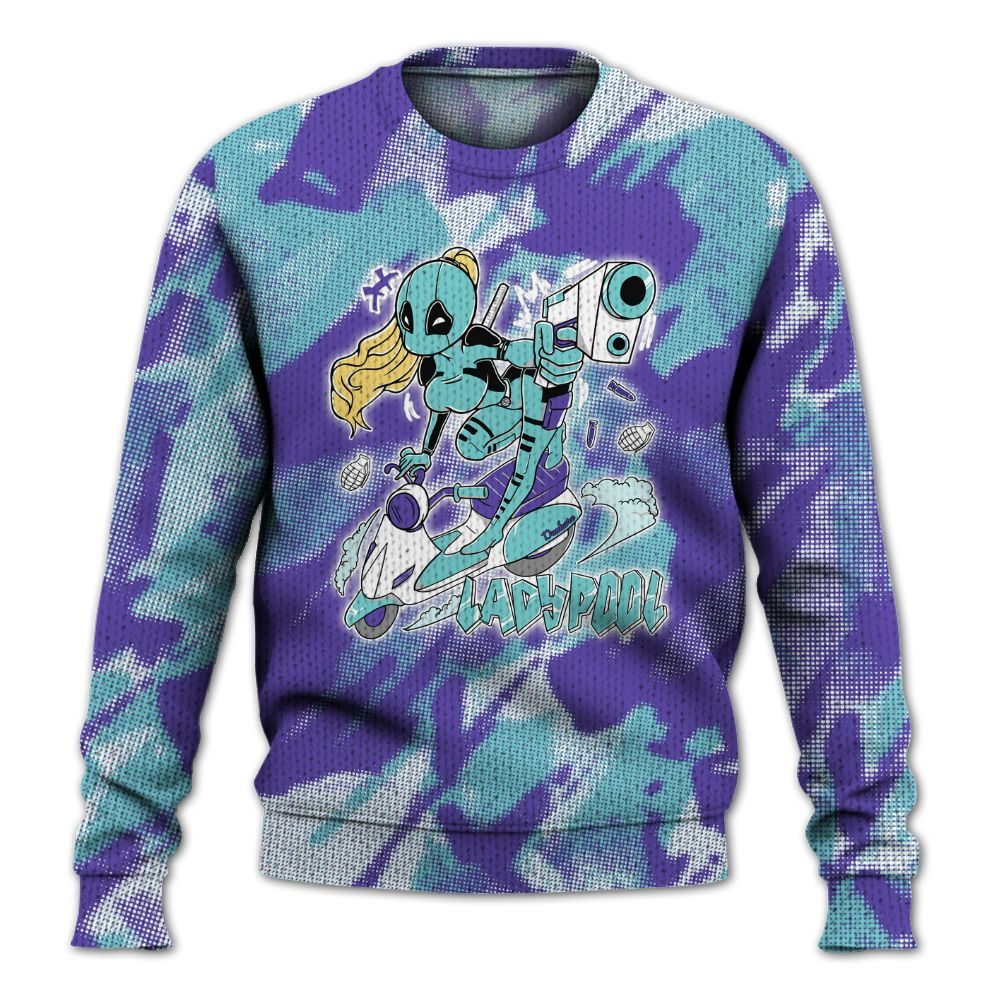 Knitted Sweater To Match Low Hornets 1s - Lady Pool Cartoon Abstract Halftone
