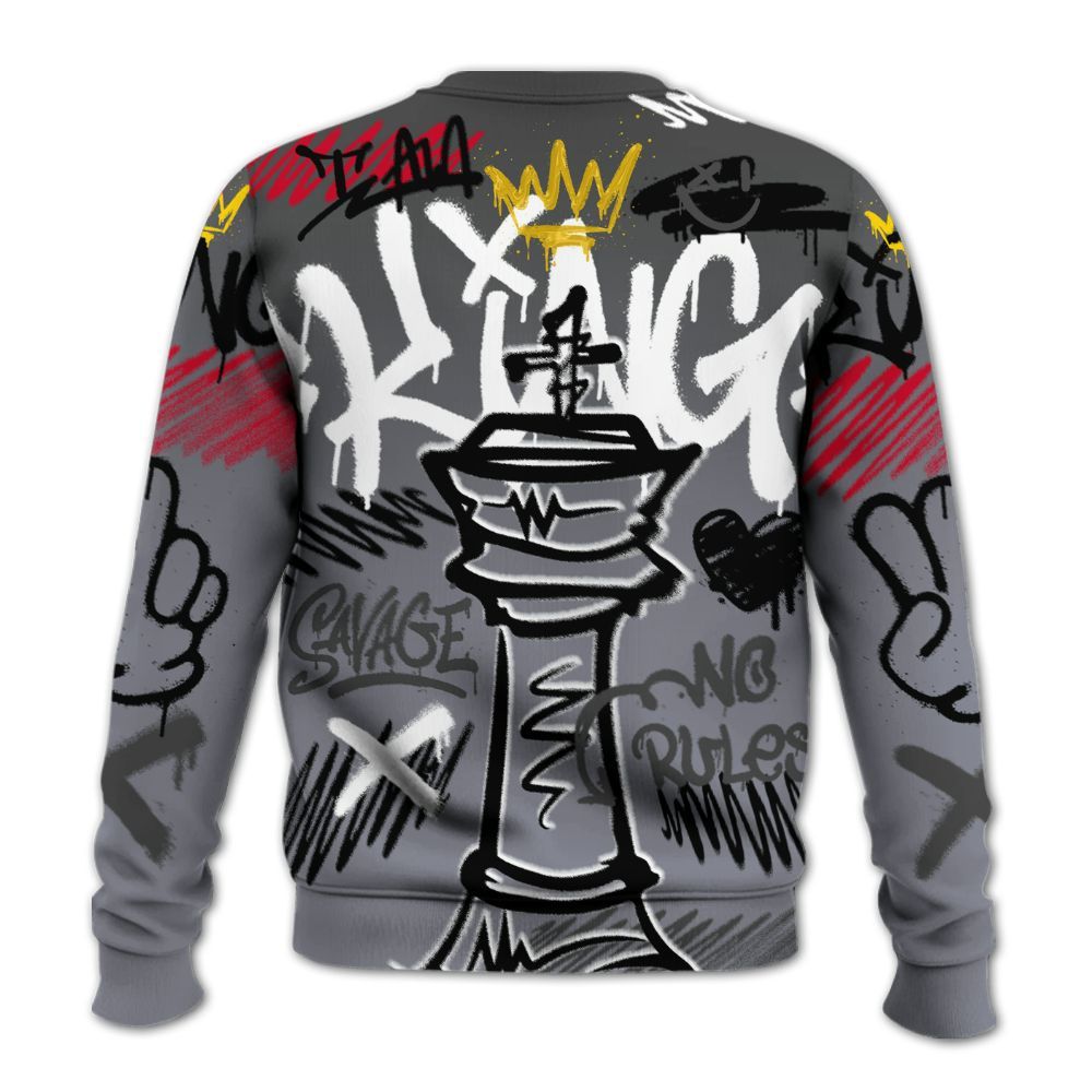 Sweatshirt To Match Retro Black Flint 13s - Street King Chess Streetwear All Over Print