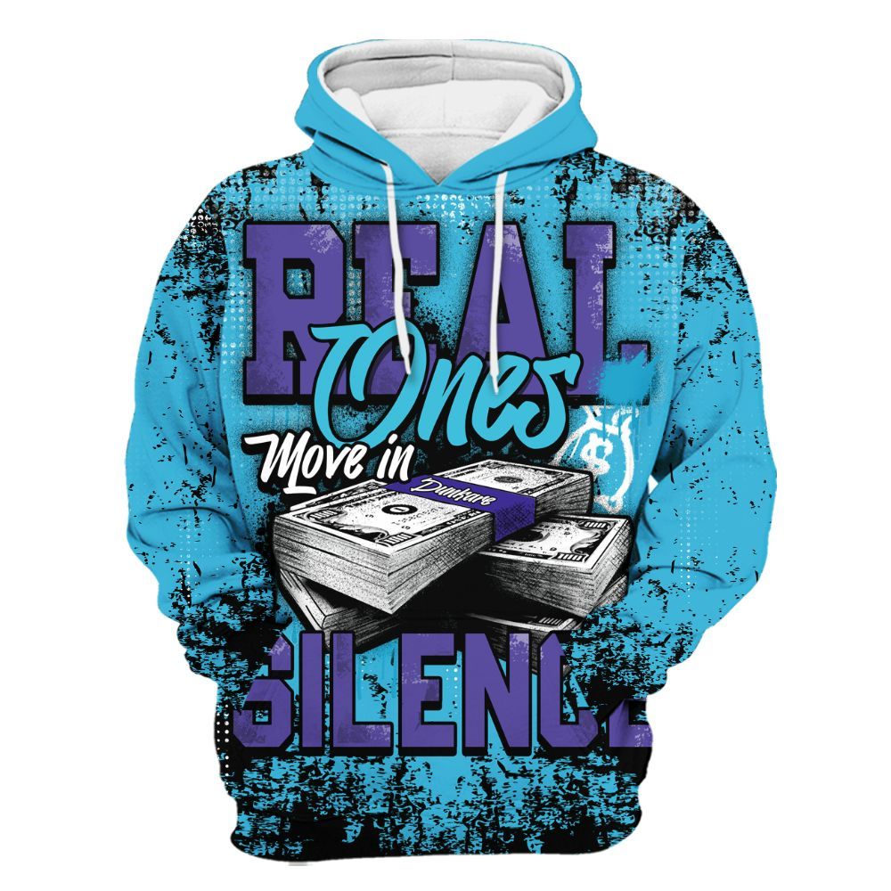 Hoodie To Match Retro Aqua 6s - Move In Silence Money Street Retro All Over Print