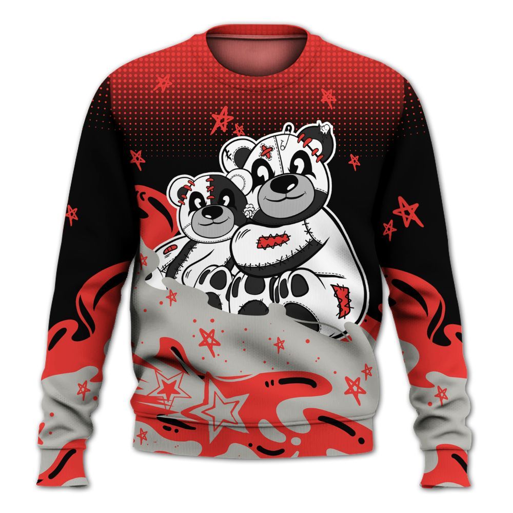 Sweatshirt To Match Vomero 5 Bright Crimson - Sincere Fondness Bear Stars All Over Print