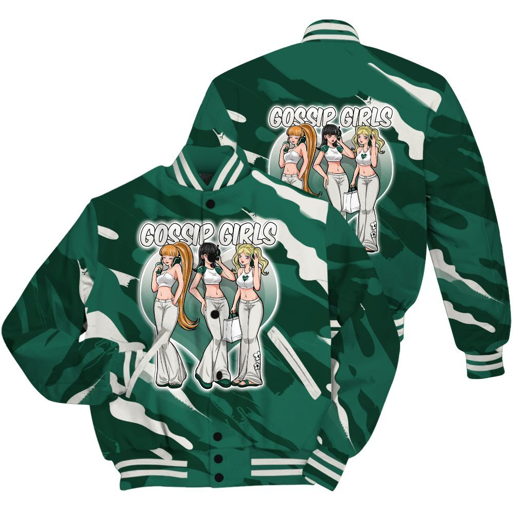Varsity Jacket To Match Oxidized Green 4s Shirt - Gossip'Girls All Over Print