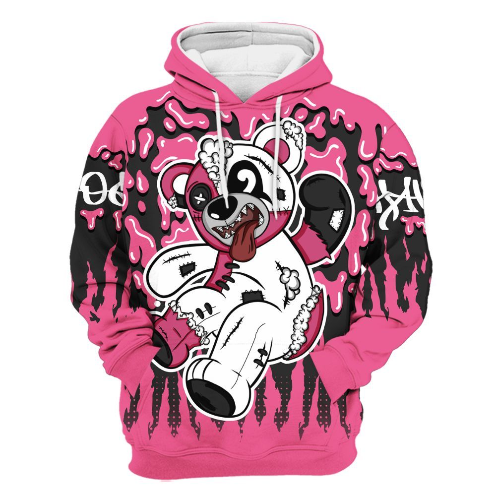 Hoodie To Match Air Max SNDR Hyper Pink - Havok Bear Dripping All Over Print