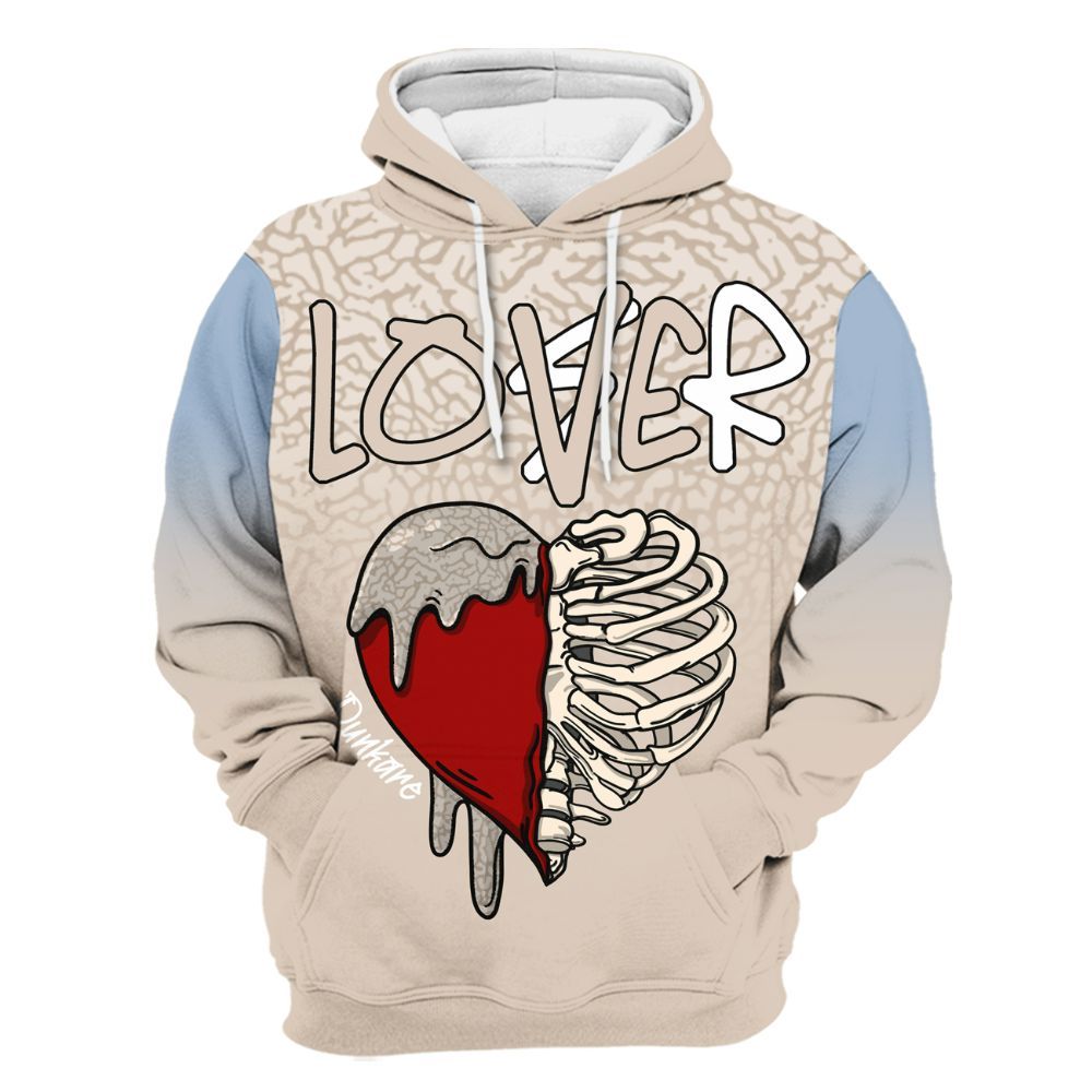 Hoodie To Match Desert Sand 3s - Loser Lover Dripping All Over Print