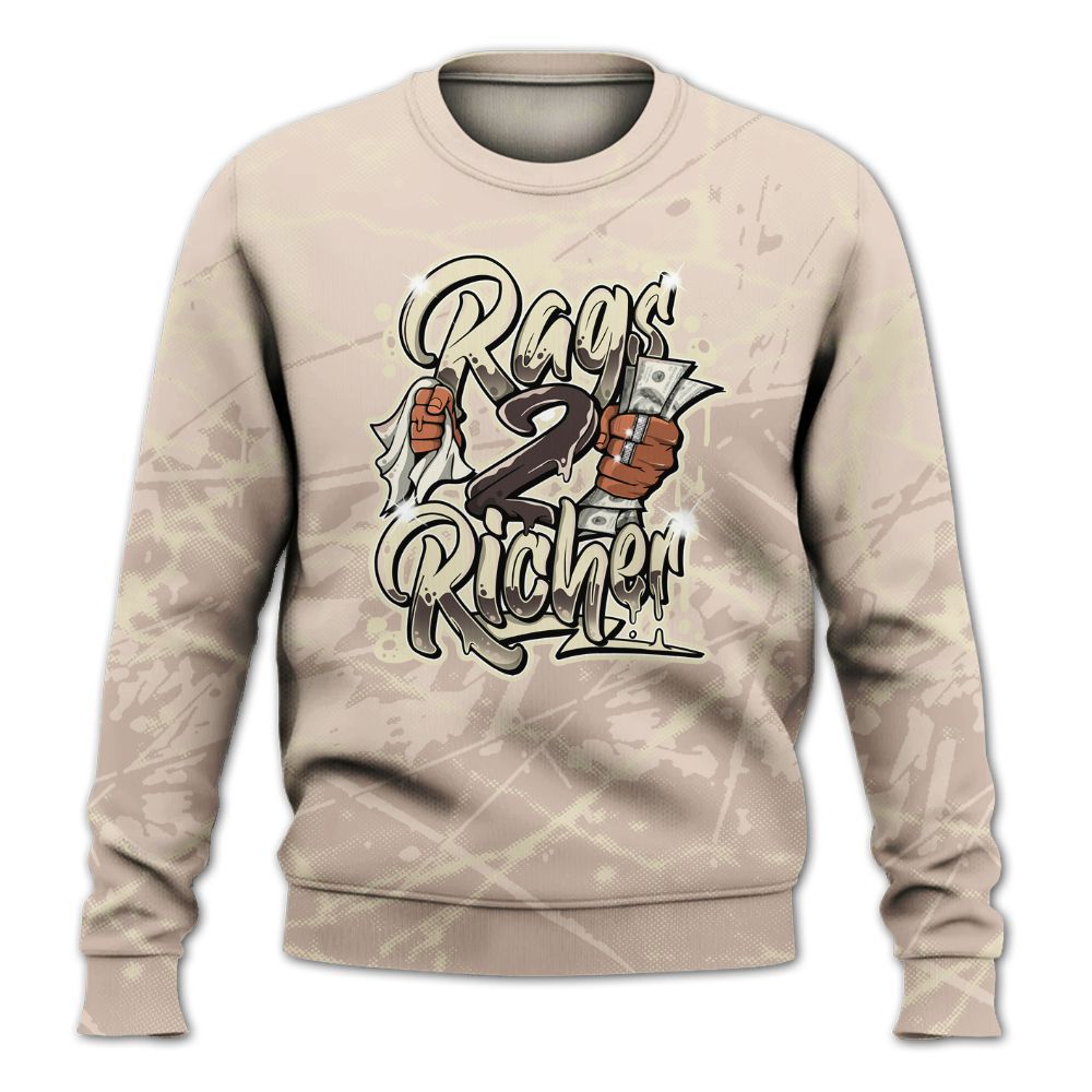 Sweatshirt To Match A Ma Maniere X Fossil Stone 4s - Rag 2 Rich Graphic All Over Print