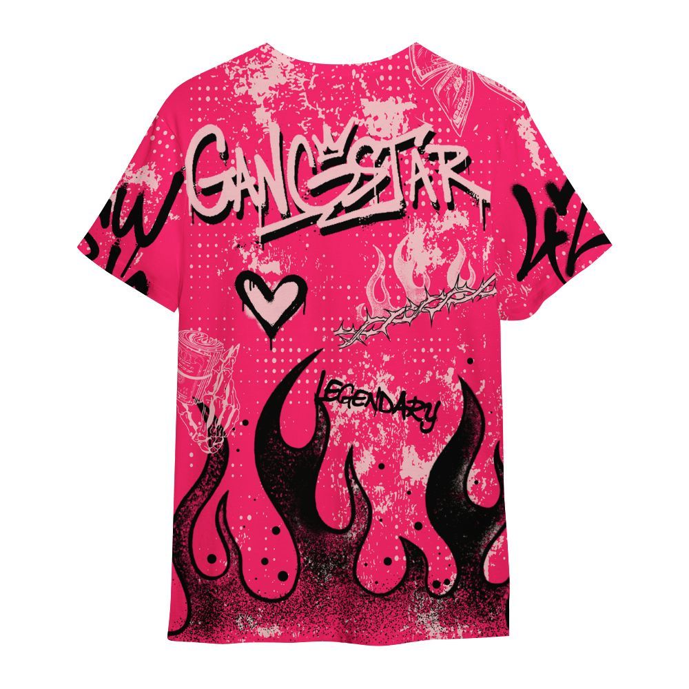 Shirt To Match A'One Hyper Pink Shirt, Lucky Money Paid In Full Graffiti All Over Print