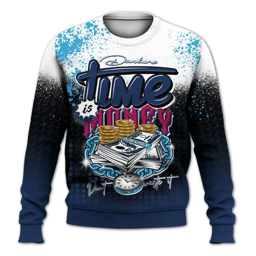 Dunkare Air Max 180 University Blue Shirt, Halftone Time Is Money All Over Print Unisex Sweatshirt