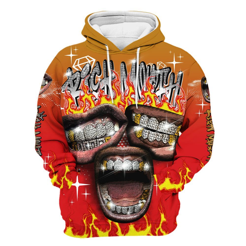 Hoodie To Match Scoot Zeros Retro Portland - Rich Mouth Fire Rap Retro 90s All Over Print