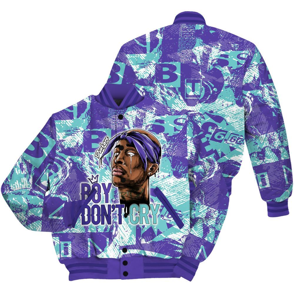 Varsity Jacket To Match Low Hornets 1s Shirt, Boiz Ain't Cry Unique Abstract All Over Print