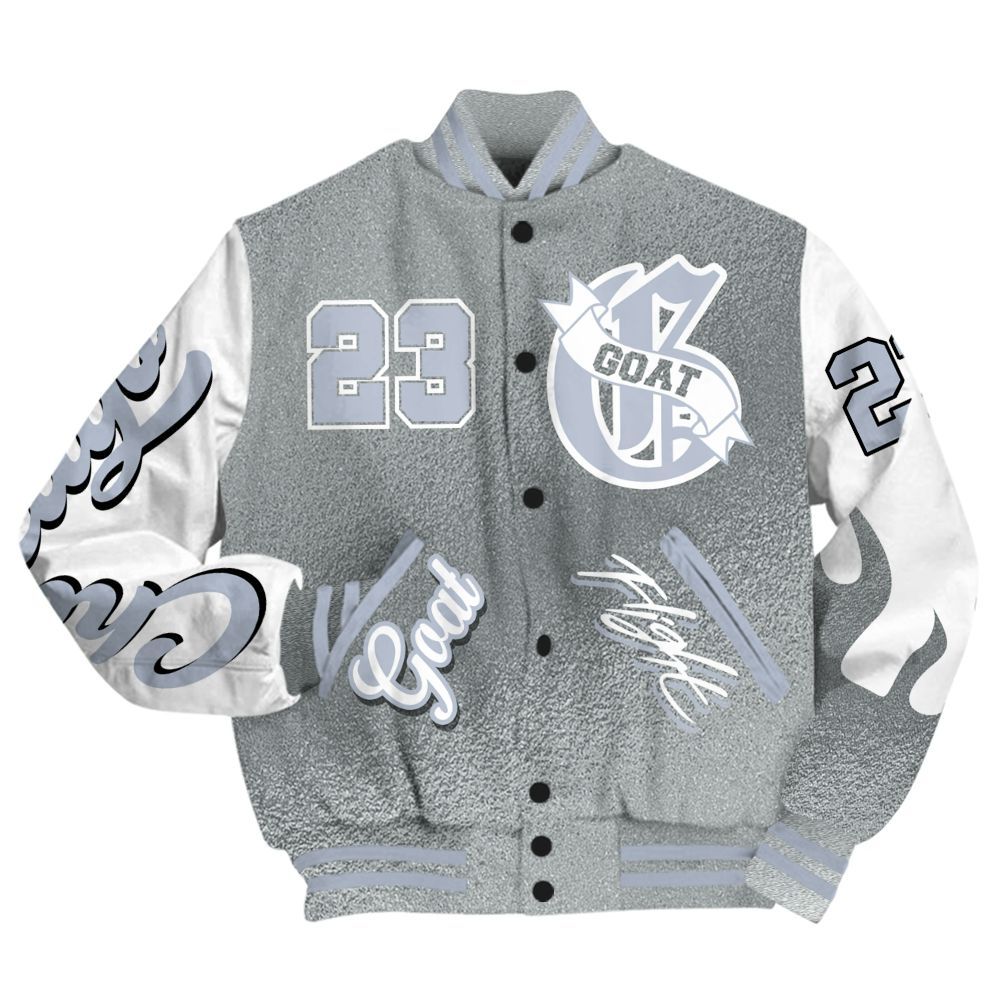 Varsity Jacket To Match White Metallic 2026 5s - The G.O.A.T Streetwear All Over Print