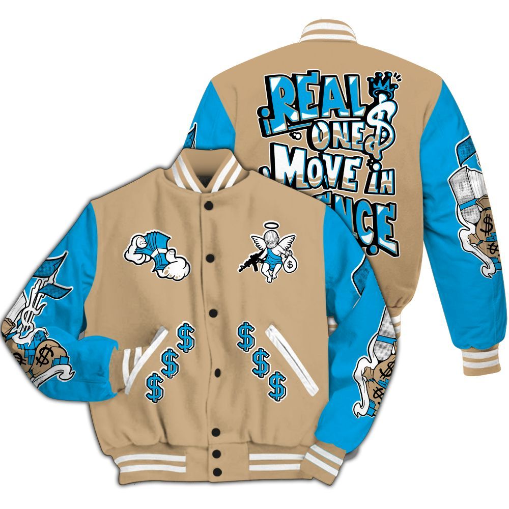 Varsity Jacket To Match H-Town 11s - Ones Move In Silence Graphic All Over Print