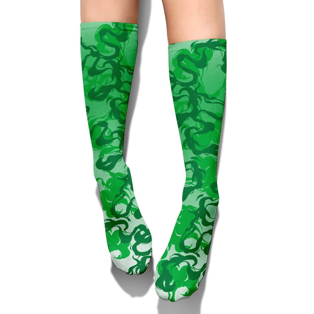 Sock To Match Lucky Green 5s - Color Smoke Graphic